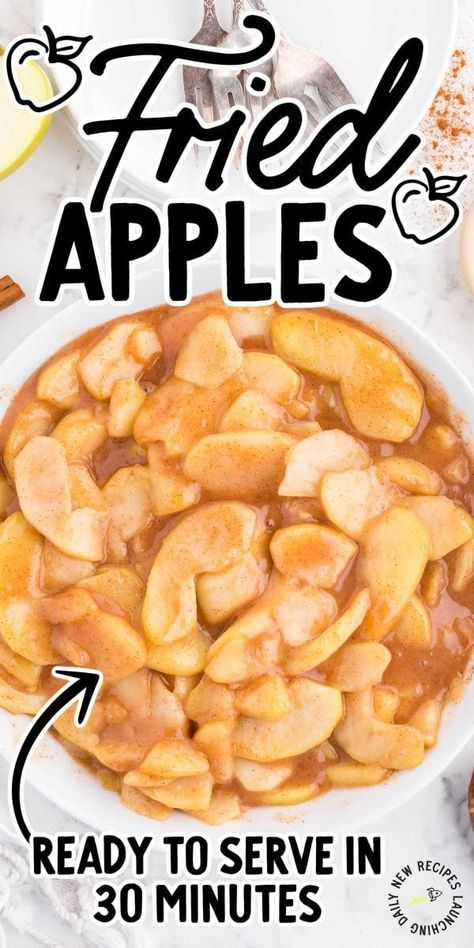 Fried Apples Pan Fried Apples, Southern Fried Apples Recipe, Apple Crisp Dessert, Crisp Desserts, How To Make Applesauce, Fried Recipes, Homemade Flour, Gf Food, Tuna Casserole