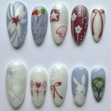 Nails Hippie, Hottest Summer Nails, Bunny Nails, Hippie Nails, Punk Nails, Nails Trends, Pretty Gel Nails, Really Cute Nails, Soft Nails