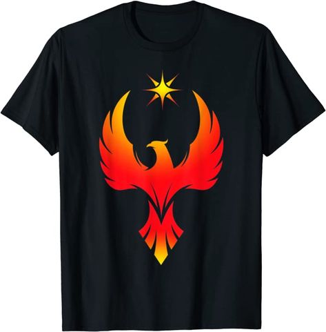 Mystical Creatures Mythology, Phoenix Bird, Paint Shirts, Tea Shirt, Red Shirt, Mystical Creatures, Jersey Design, Phoenix, Branded T Shirts