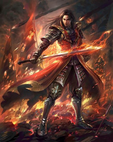 Phoenix Knight (5e Class) - D&D Wiki Xianxia Male, Eldritch Knight, Ninja Assassin, Fire Warrior, Adventure Inspiration, Three Kingdoms, Fantasy Male, The Elder Scrolls, Male Characters