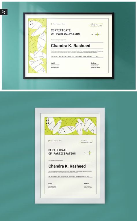 Diploma Graphic Design, Fun Certificate Design, Cool Certificate Design, Minimal Certificate Design, Graphic Design Certificate, Certificate Layout Design, Certificate Graphic Design, Diploma Design Certificate, Modern Certificate Design Ideas