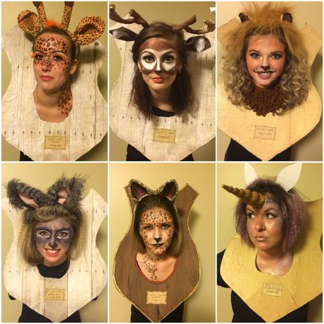 Taxidermy Costume Diy, Wild Costume Ideas, Taxidermy Costume, Funny Animal Costumes, Animal Costumes Women Diy, Halloween Taxidermy, Taxidermy Animals, Handmade Halloween Costumes, Animal Halloween Costumes