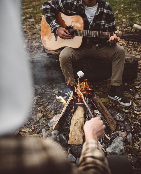 Playing Guitar Aesthetic, Aesthetic Guitar, Guitar Aesthetic, 4k Wallpaper Iphone, Camping Vibes, Playing The Guitar, Camping Photography, Camping Aesthetic, Survival Life