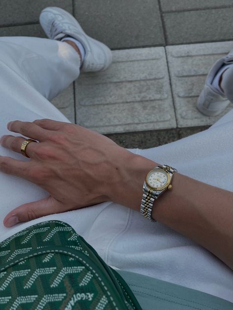 Rolex datejust, Cartier love ring, goyard belvedere bag Goyard Belvedere, Cartier Love Ring, Cartier Love, Love Ring, Rolex Datejust, Cartier, Monaco, Rolex, Ring