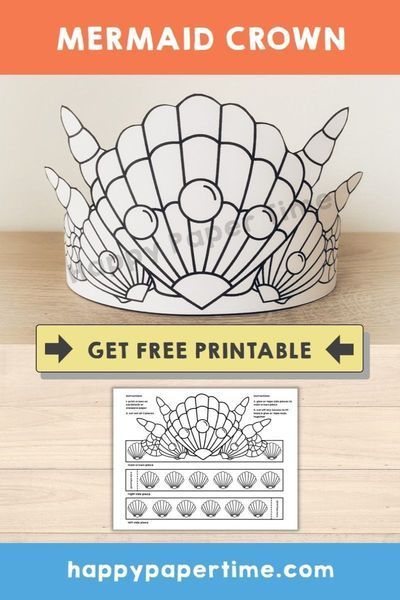 This free printable mermaid paper crown is a great diy party craft for your kids. They will enjoy coloring their own mermaid costume! 👑Fun craft for the kids!💜//Jean #livebrazenlyYOU brazenfaithllc.com Mermaid Birthday Activities, Under The Sea Games For Kids, Mermaid Crown Diy, Diy Mermaid Crown, Little Mermaid Crafts, Free Printable Mermaid, Mermaid Printables, Crown Paper, Flowers Paper Craft