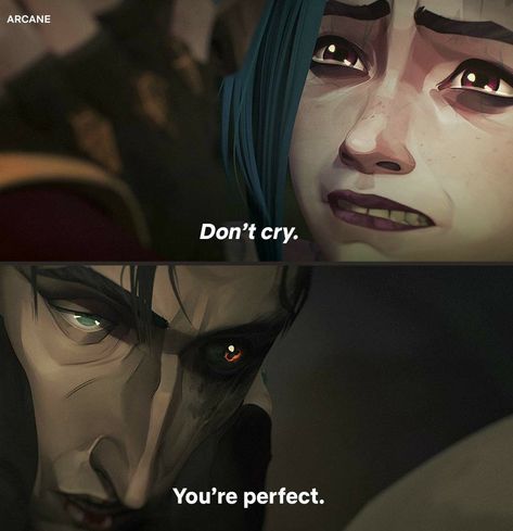 don't cry, you're perfect // jinx and silco Jinx Quotes, You're Perfect, Get Jinx, Jinx League Of Legends, League Of Legends Characters, Best Pics, Lol League Of Legends, Dont Cry, You Are Perfect