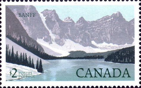 Canada stamp Canadian Postage Stamps, Canada Stamp Tattoo, Canada Stamp, Canada Mountains, Whistler Canada, Canada National Parks, Banff Canada, Postcard Stamps, Vintage Postage Stamps