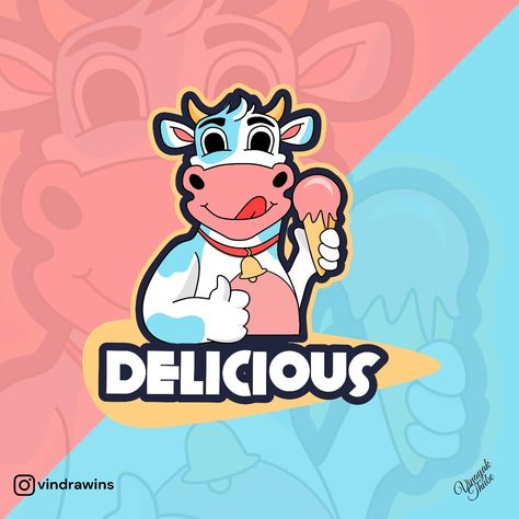 Ice Cream Store, Mascot Illustration, Store Logo, Bubble Art, Mascot Logo, Kawaii Doodles, Mascot Design, Logo Maker, Cool Logo