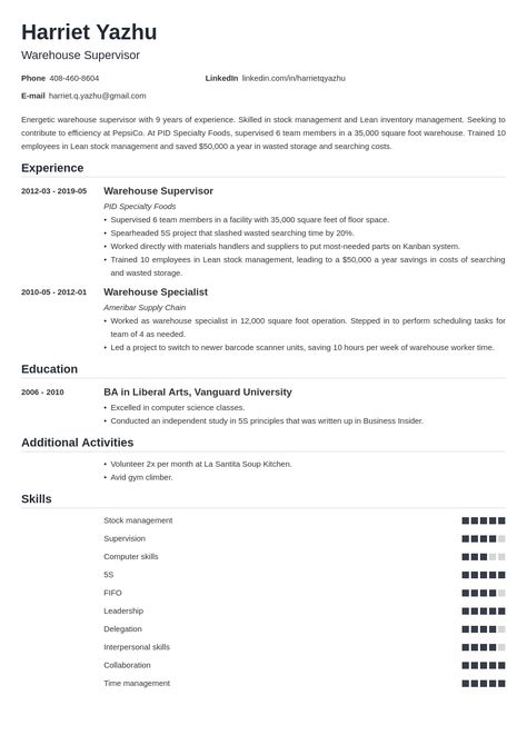 Supervisor Resume Examples (List of Skills & Responsibilities) #resumetemplate #resumedesign #resumeexamples #resumetips #resumeexamplesforjobs #resume #resumelayout #resumewriting #resumeformat #perfectresume #bestresume Esthetician Resume, Dietary Aide, Supervisor Resume, Writing A Resume, Electronic Technician, Resume Layout, Job Resume Examples, Cv Examples, List Of Skills