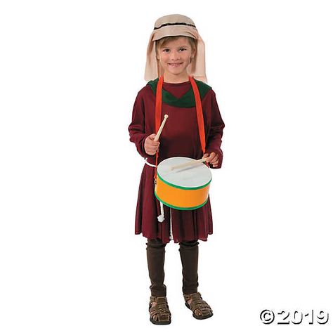 The perfect holiday costume accessory for your little drummer boy, this fun Drum with Drumsticks is a musical must-have! Great for musical playtime and ... Little Drummer Boy Costume, Innkeeper Costume, Virgin Mary Costume, Wise Man Costume, Drummer Boy Christmas, Joseph Costume, Mary Costume, Biblical Costumes, Nativity Costumes