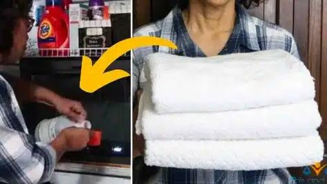 How to Make Towels Soft and Fluffy Again Liquid Detergent, Clean Laundry, Fabric Softener, Cleaning Solutions, Soft Texture, How To Make Your, Soft Textures, Hand Towels, Bugs