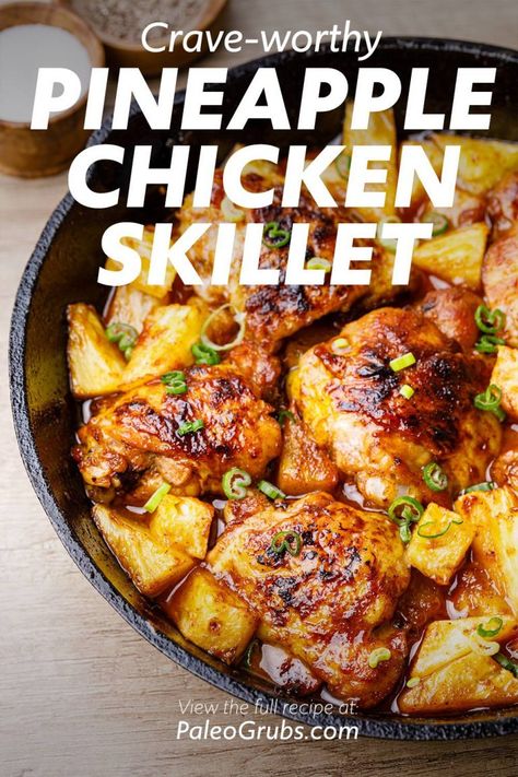 Easy Paleo Chicken, Pineapple Chicken Recipes, Chicken Skillet, Pineapple Recipes, Pineapple Chicken, Paleo Chicken, Easy Paleo, Paleo Dinner, Skillet Chicken