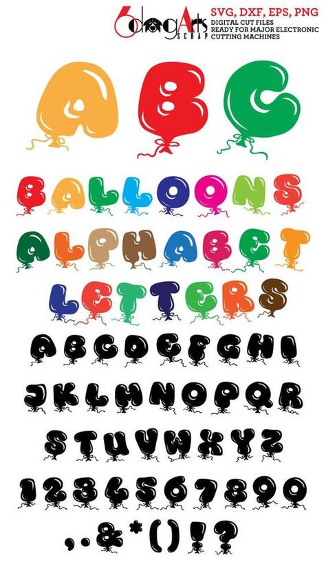 Balloon Alphabet Letters SVG DXF Vector Images Monogram Cuttables Vinyl Iron Heat Press Tr 🥰 Save This Pin, Then Explore Our Website balloon type font, balloon text font, font balloon typography, balloon font wallpaper, balloon font writing, 2024 balloon font, balloon font 3d Cricut Screen Printing, Balloon Alphabet, Cricut Print And Cut, Parties Ideas, Cricut Expression, Mural Ideas, Letter Vector, Embroidery Template, Font Graphic