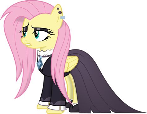 Fluttershy Reference, Vamp Fluttershy, Fluttershy Banner, Goth Fluttershy, Mlp Dresses, Mlp Vector, Mlp References, Bing Chilling, Flutter Shy