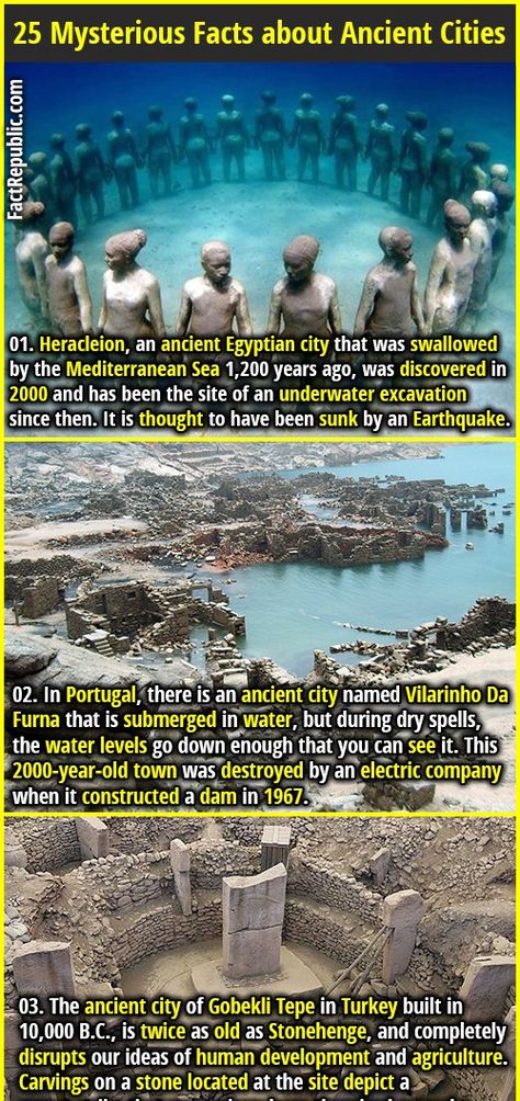 25 Mysterious Facts about Ancient Cities | Fact Republic Archeology Facts, Egyptian Facts, Ancient Egyptian City, Egyptian Archeology, Egypt Facts, History Mysteries, Egyptian City, Ancient Mystery, Ancient Egyptian Cities