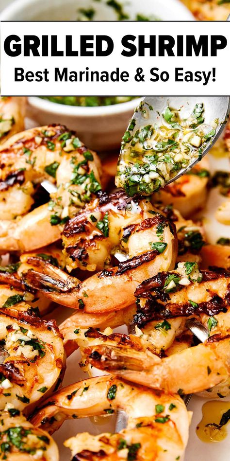 Garlic grilled shrimp skewers Shrimp Bbq Recipes Skewers, Shrimp Marinade For Grill Skewers, Marinade For Grilled Shrimp, Marinade For Shrimp On The Grill, Shrimp Skewers Marinade, Shrimp Marinade For Grill, Shrimp Skewers Grill, Best Shrimp Marinade, Shrimp Marinade Recipes