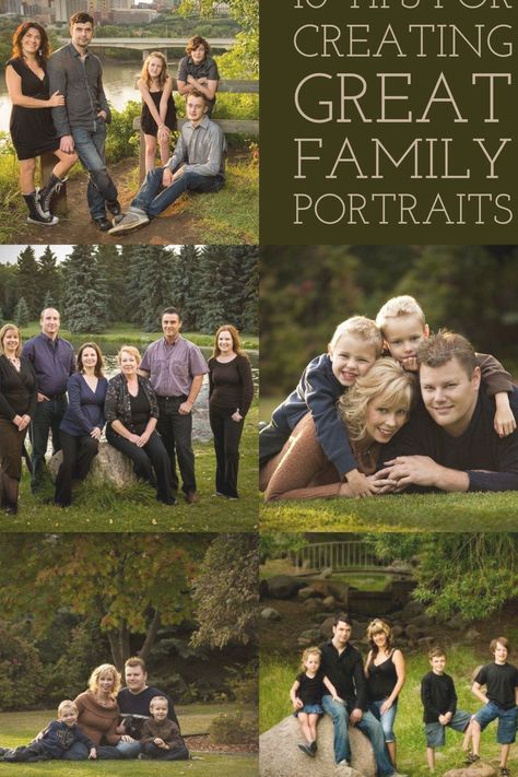 10 Tips for Creating Great Family Portraits Large Family Photography, Large Family Poses, Summer Family Pictures, Big Family Photos, Large Family Photos, Family Photoshoot Poses, Photo Diy, Group Portrait, Photo Posing