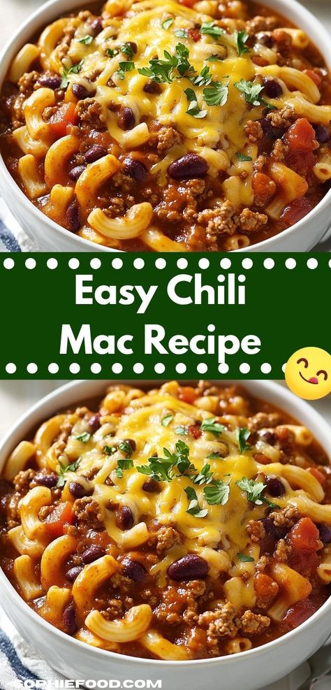 Craving a hearty pasta dish? This Easy Chili Mac Recipe is a comforting option packed with flavor, making it an ideal choice for busy weeknights when you need quick dinner recipes that don’t compromise on taste. Easy Chili Mac Recipe, Chili Mac Recipe Easy, Easy Chili Mac, Quick Chili, Cabbage Recipes Healthy, Chili Mac Recipe, Chili Mac And Cheese, Hearty Chili, Best Chili Recipe