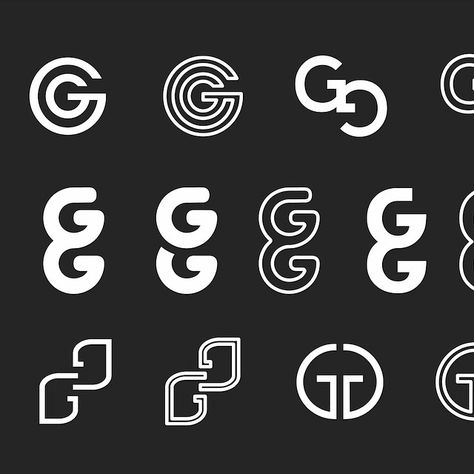 Some unused "GG" monograms. #graphicdesign #graphicdesigner #logo #logodesign #art #artist #monogram #modern #simple #initials #G Golf Logo Design, G Logo Design, Makeup Logo Design, Planner Logo, Globe Logo, Aaron Johnson, Inspiration Logo Design, Wedding Logo Design, Monogram Logo Design