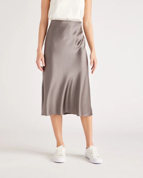 Silk Tee, Silk Midi Skirt, Silk Cami, Sports Skirts, Silk Slip Dress, Slip Skirt, Soft Classic, Silk Slip, Beautiful Skirts