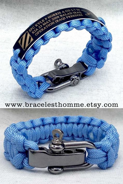 Personalized Memorial Military Bracelets Military Bracelet, Red Camo, Memorial Bracelet, Paracord Bracelet, 550 Paracord, Paracord Bracelets, Bracelet Black, Leather Gifts, Braided Bracelets