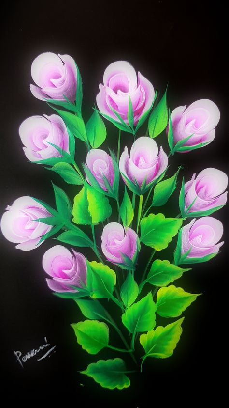 Fork Art Painting, Rose Painting Acrylic, Flower Painting Videos, Suit Painting, Mekhela Chador, Donna Dewberry Painting, Spring Phone Wallpaper, Dark Elbows, Fork Art