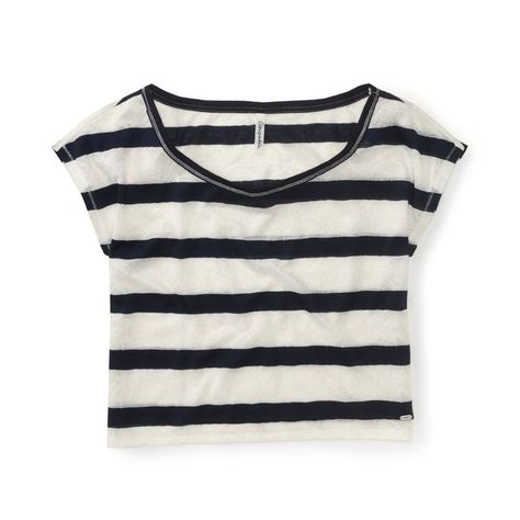 Refresh Your Wardrobe With The Aeropostale Women's Stripes Lace Pullover Blouse. This Casual Blouse Features A Horizontal Striped Pattern With A Lacey Design In Between The Stripes. The Wide Crew Neck And Short Sleeves Give It A Relaxed, Stylish Look.Although The Material Is Unspecified, It's Designed For Comfort And Durability. Details Include A Small Metal Brand Tag At The Hem, Adding A Touch Of Chic To This Casual Top. With Its Country Of Manufacture Unknown, This Brand-New Blouse Is A Stylis Lace Tee, Uniform Shirts, Yellow Shirts, Casual Blouse, Preppy Outfits, Casual Top, Dream Clothes, Crop Shirt, Cute Tops