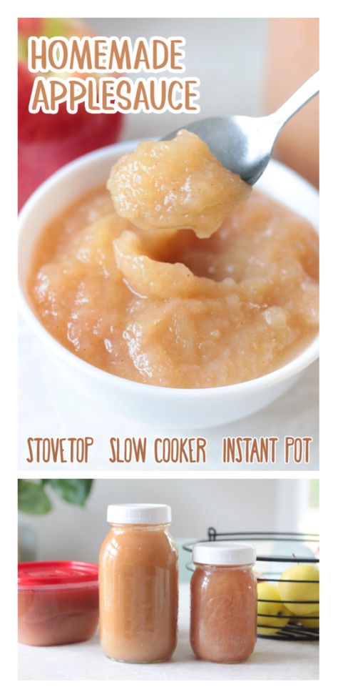 Instant Pot Applesauce For Canning, Canned Apple Sauce Homemade Applesauce, Homade Apple Sauce, Fresh Apple Sauce Homemade Applesauce, How To Make Applesauce In Crockpot, Simple Apple Sauce Recipe, Healthy Homemade Applesauce, Old Fashioned Applesauce, Homage Applesauce