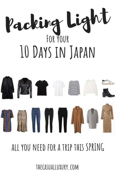 If you are making a trip to Japan, here is a perfect starting point for your packing list. This packing list will help take the stress out of trip planning. #packinglist #japantraveltips #whattodoinJapan #JapanTravelTips #AsiaTravelGuides #AsiaPacking List What To Pack For Japan, Pack For Japan, Japan In April, Japan Outfit Ideas, Outfits For Japan, Packing List Spring, What To Wear In Japan, Japan Travel Outfit, Spring Outfits Japan