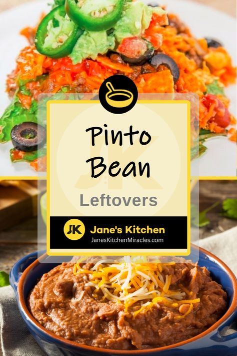 refried beans from leftover pinto beans Leftover Pinto Beans, Pinto Bean Chili, Pinto Bean Soup, Italian Beans, Ic Recipes, Pinto Bean Recipes, Creamy Avocado Dressing, Pinto Bean, Pasta Vegetables