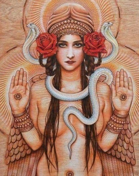 Astarte Goddess, Ishtar Goddess, Divine Mother, Intuitive Art, Sacred Feminine, Mother Goddess, Goddess Art, Arte Fantasy, Moon Goddess