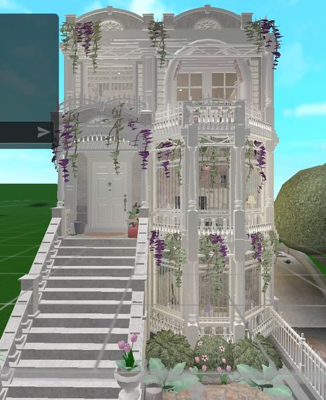 Bloxburg Townhouse Ideas, Townhouse Layout Bloxburg, Bloxburg Victorian House Layout, Bloxburg Victorian Decals, House Decals Bloxburg, Bloxburg Christmas House, Victorian Backyard, Wallpaper Bloxburg, Bloxburg Wallpaper