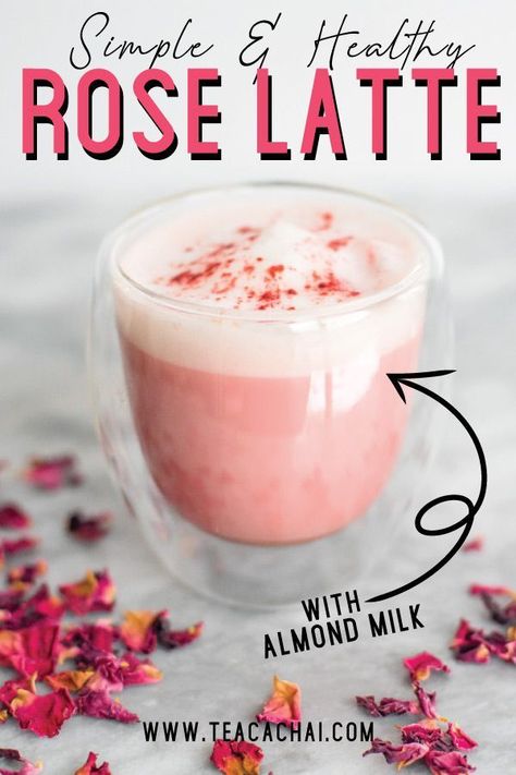 It's pink, beautiful and it smells amazing! This rose latte recipe is made from rose petals and has a secret ingredient that makes this it pretty pink Rose Latte Recipe, Rose Latte, Milk Tea Recipes, Vegan Drinks, Latte Recipe, Tea Latte, Tea Recipes, Kombucha, Coffee Recipes