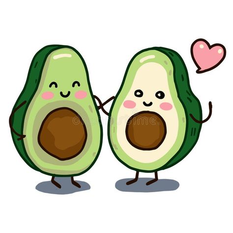 Artwork for two kawaii avocado halves in love on a white background stock photo Avocado Illustration Cute, Kawaii Avocado, Cute Avocado, Rug Ideas, Food Fruit, Background Illustration, Photo Background, Beautiful Artwork, Stock Illustration