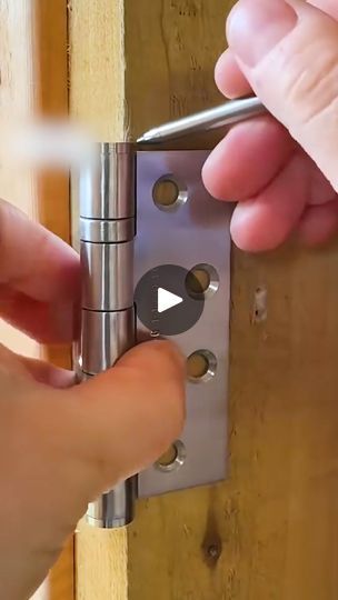 Save this video for when you need to install a hinge! | Save this video for when you need to install a hinge! | By BloomFacebook How To Install Door Hinges, How To Install Hinges, Door Hinges Installing, Construction Hacks, Shed Door Hinges, Hinges Diy, Horse Hacks, Door Hinge Repair, Flush Hinges