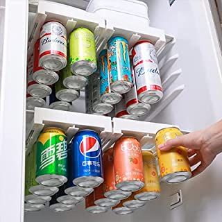 Fridge Can Organizer, Soft Drink Storage Ideas, Pop Can Storage Ideas, Soda Can Organizer, Soda Can Organization, Soda Can Storage Ideas, Soda Storage Ideas, Soda Organization, Beer Storage Ideas