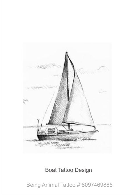 Saul Boat Tattoo, Boat Tattoo Design, Sail Boat Tattoo, Yacht Tattoo, Sailboat Drawing, Life Direction, Sailboat Tattoo, Boat Tattoo, Sunset Tattoos