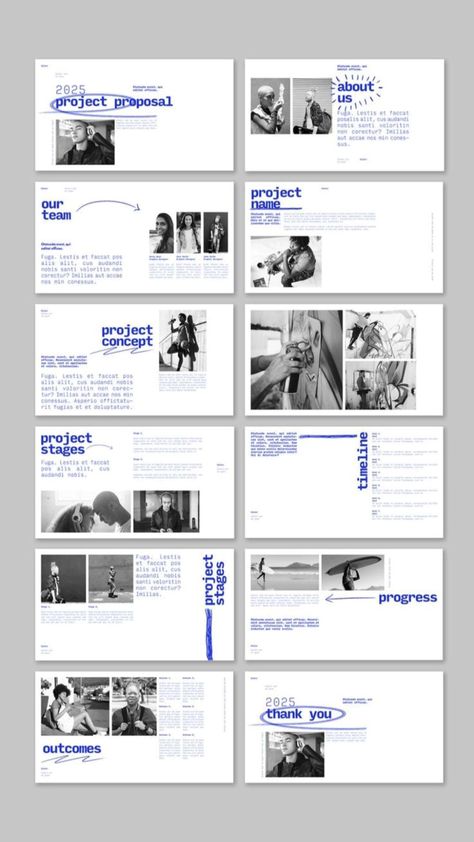 Image Layout Design Templates, Photo Presentation Layout, Graphic Design Portfolio Ideas Layout, Brochures Design Ideas, Process Book Layout, Powerpoint Slides Ideas, Research Poster Design Layout, Image Layout Design, Pitch Deck Layout