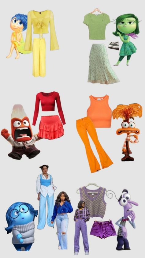 Cute Easy Halloween Costumes, Fun Halloween Outfits, Inside Out Costume, Halloween Costume Ideas Women, Women Halloween Costume Ideas, Cute Group Halloween Costumes, Costume Ideas Women, Classy Halloween Costumes, Halloween Costume Ideas For Women