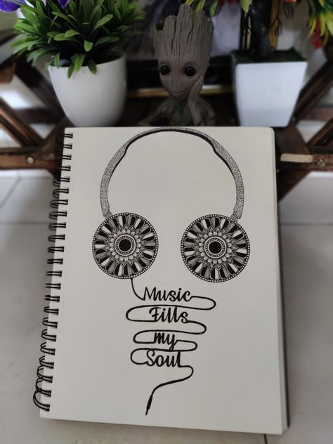 Mandala Drawing Music, Music Mandala Art, Art With Deep Meaning, Music Mandala, Aesthetic Mandala Art, Mandala Arts, Mandala Sketch, Mandala Drawings, Mandala Book