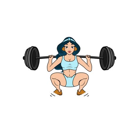 Gym Prints, Gym Princess, Princess Training, Gym Cartoon, Gym Graphics, Crossfit Wallpaper, Black Bars, Fitness Wallpaper, Gym Art