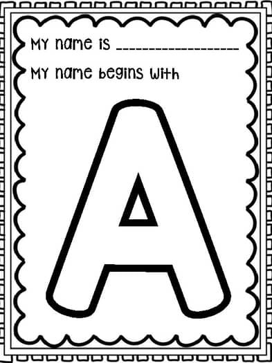 Checkout | TPT Easy Outdoor Activities For Preschoolers, Back To School Crafts For Toddlers Easy, I Know My Name Free Printable, First Letter Of Name Craft, Fall Name Practice Preschool, Toddler August Crafts, First Week School Activities Preschool, My Name Starts With The Letter Free Printable, My Name Begins With The Letter Free