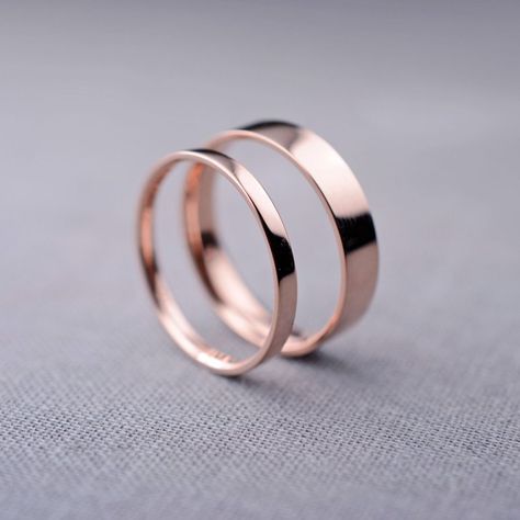 Smooth, simple rose gold wedding bands.  By Lily Emme. | http://emmalinebride.com/planning/rose-gold-wedding-ideas/ Gold Wedding Bands, Cheap Wedding Rings, Wedding Rings Rose Gold, Rose Gold Wedding Bands, Wedding Rings Vintage, Rose Gold Wedding, Gold Wedding Rings, Gold Wedding Band, Rings Simple