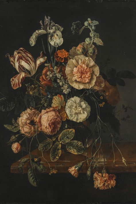 Rachel Ruysch, Antique Flowers, Henri Fantin Latour, Pick Art, Georges Seurat, Flowers In A Vase, Stone Table, Piet Mondrian, Art Uk