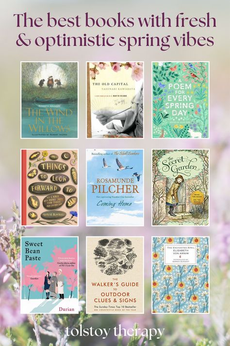 Cottagecore Books To Read, Books To Read In Spring, Spring Movies List, Books About Spring, Spring Movies, List Of Books To Read, Spring Reading List, Cottagecore Books, Cozy Books