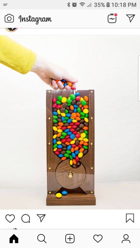 Candy Dispenser 3d Printed Candy Dispenser, Candy Dispenser Ideas, Candy Wall Dispenser, Sweet Dispenser, Gumball Dispenser, Dispenser Design, Maker Project, Candy Dispenser, Tape Dispenser