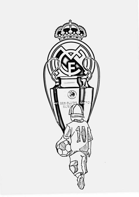 Real Madrid Tattoo Design, Real Madrid Tattoo Ideas, Real Madrid Tattoo, Madrid Tattoo, Cup Tattoo, Real Madrid Team, Real Madrid Wallpapers, Madrid Wallpaper, Small Tattoos For Guys