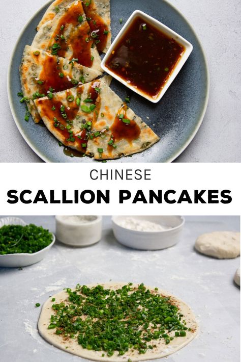 Chinese scallion pancakes are flaky flatbreads filled with aromatic green onions, typically served with a sweet and sour dipping sauce. #flatbreads #Chinese #scallions #butteredveg via @https://www.pinterest.com/butteredveg/ Green Onion Pancake Dipping Sauce, Scallion Pancake Dipping Sauce, Sweet And Sour Dipping Sauce, Chinese Scallion Pancakes, Scallion Pancakes Chinese, Green Onion Pancake, Eating Seasonally, Onion Pancake, Scallion Pancakes