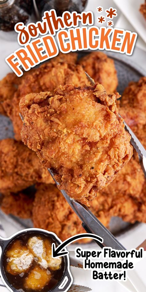 Best Chicken Fried Chicken, Southern Fried Chicken Recipe, Best Fried Chicken Recipe, Fried Chicken Breast Recipe, Chicken Fried Chicken, Fried Chicken Recipe Southern, Kfc Chicken Recipe, Best Fried Chicken, Simple Family Meals