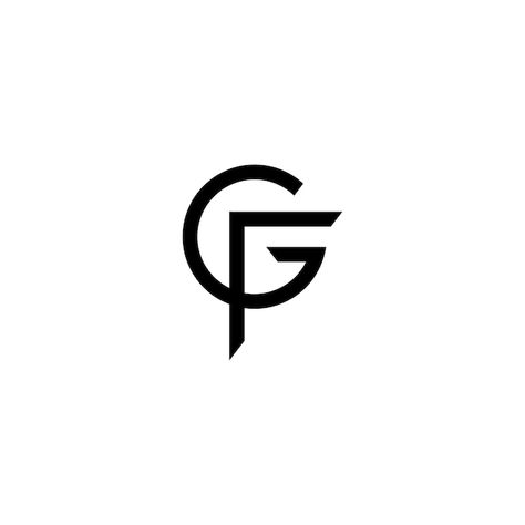 Gf logo | Premium Vector #Freepik #vector #lettering #logos #branding #logo-design G Logo Design Ideas, Gf Monogram, Gf Logo, My Only, G Logo Design, Building Company, Glow Foundation, G Logo, Building Companies